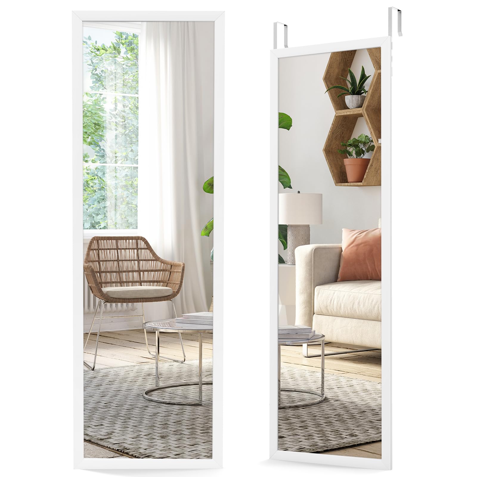 Tangkula Full Length Door Mirror Wall Mirror for Home Office Dorm